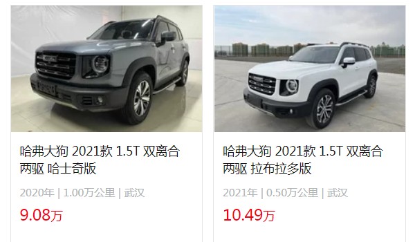 哈弗大狗汽車新款2022款報(bào)價(jià) 哈弗大狗新車11萬一臺(tái)(二手價(jià)10萬)