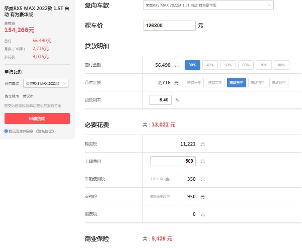 榮威rx5max報(bào)價(jià)及圖片，市場(chǎng)最新款售價(jià)12萬起
