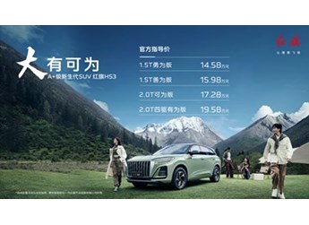 官方指導價14.58萬起 紅旗HS3正式上市 重定義A+級SUV 封面圖