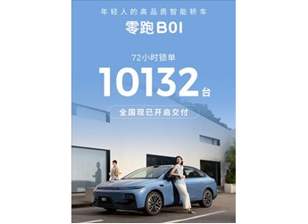 4.77米的純電轎車只賣8.98萬！零跑B01上市72小時鎖單破萬臺 封面圖