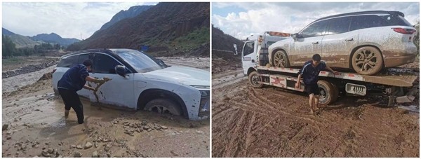 車主山區駕駛遭遇泥石流 蔚來服務一天一夜緊急施救